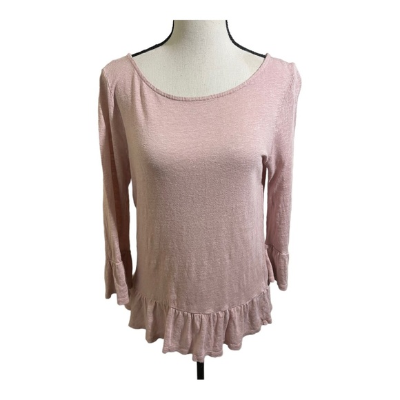 Boden womens linen tunic babydoll pink size Small blouse. Bell sleeves. Small - Picture 2 of 10